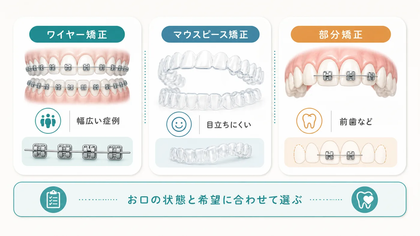 矯正治療の種類 矯正治療の種類
